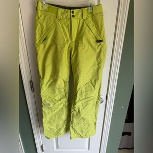 The north face hyvent snowboard pants‎ neon green size medium
